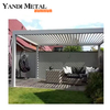 Système électrique étanche de toit en arc d'usine de villa 3 × 4 personnalisé Pavillon en métal Persiennes bioclimatiques Pergola en aluminium