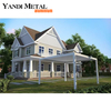 Pergola d'extérieur populaire en aluminium blanc, volets de loisirs pour cour de villa, double feuille d'aluminium