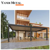 Persiennes électriques en aluminium avec pergola de toit de persiennes imperméables extérieures de terrasse télescopique de LED