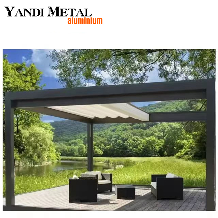 Pergola extérieure imperméable en aluminium de luxe moderne de haute qualité 2024 avec pergola de jardin légère