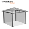 Pavillon de couverture de trou d'homme de toit de terrasse en aluminium moderne Pavillon extérieur de jardin en verre Système de pavillon d'auvent en aluminium