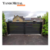 Portes métalliques en aluminium Allée porte de jardin coulissante électrique en métal Design Patio Porte coulissante en métal aluminium design Porte pliante