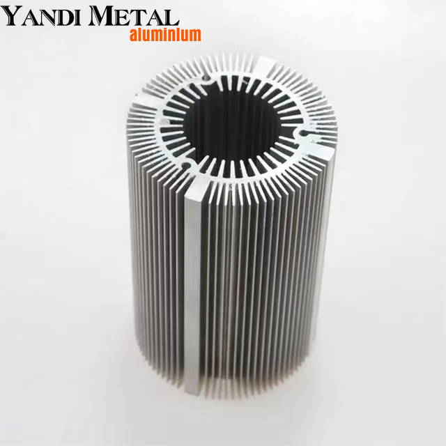 Dissipateur thermique en aluminium extrudé de type tournesol noir anodisé/radial, dissipateur thermique circulaire en aluminium