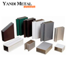 Tuyau creux imitation bois profilé en aluminium finition profilé en aluminium motif grain de bois finition grain de bois profilé en aluminium