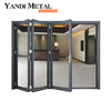 Portes pliantes en verre brisé à faible degré de chaleur, extérieur léger, dimensionné sur mesure, terrasse de maison