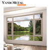 Nouveau design cadre en aluminium double verre balançoire à l'intérieur de la fenêtre d'ouverture fenêtre coulissante en aluminium en verre de sécurité