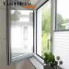 Fenêtre à battants verticale de balcon en aluminium à double vitrage direct d'usine de style de mode