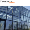 Mur-rideau Mur extérieur de bâtiment de mur-rideau en verre d'aluminium trempé résistant aux intempéries sans cadre