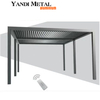 Pavillon de couverture de trou d'homme de toit de terrasse en aluminium moderne Pavillon extérieur de jardin en verre Système de pavillon d'auvent en aluminium