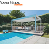 Gazébo à porte coulissante en verre Jardin imperméable extérieur en aluminium Gazébo extérieur électrique et gazébo extérieur en aluminium
