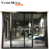 Porte coulissante en aluminium pour balcon Porte vitrée en aluminium Porte pliante d'entrée Terrasse pliante en aluminium avec gaze