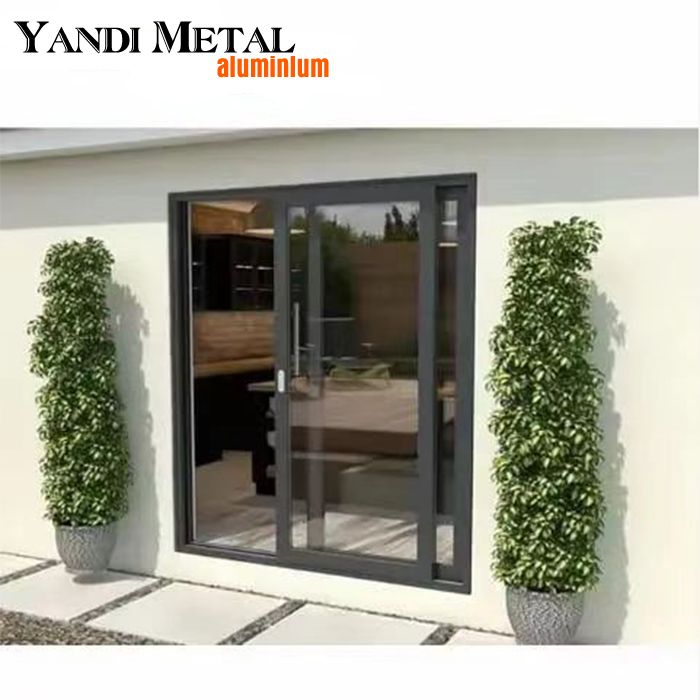 L'usine fournit des portes de sécurité en aluminium dans différents styles de conception pour l'isolation en aluminium des maisons battantes