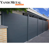 Portes de taille personnalisée en alliage d'aluminium, portes coulissantes en aluminium personnalisées en métal de luxe noir