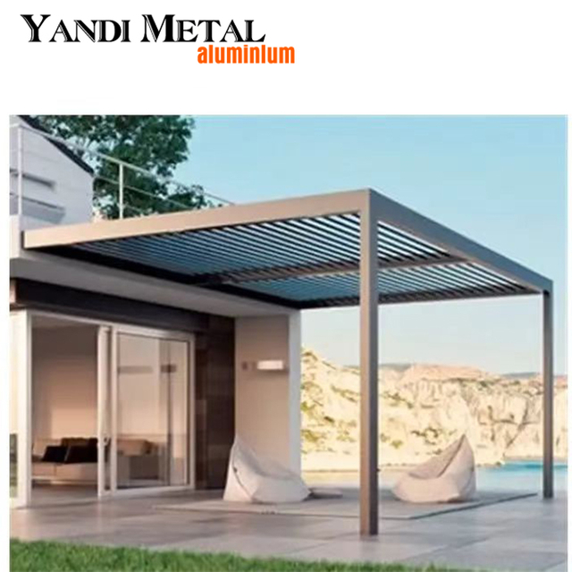 Pergola de toit à persiennes sur mesure, auvent de jardin, pergola d'extérieur, pergola électrique en aluminium