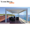 Système Jardin extérieur Cour terrasse Activité toiture Pavillon étanche réglable électrique Persiennes bioclimatiques Pergola aluminium