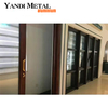 Portes pliantes doubles de balcon à impact d'ouragan de haute qualité Portes coulissantes à battants de patio pliantes en aluminium adaptées aux locaux commerciaux
