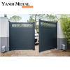Porte coulissante électrique automatique, porte d'entrée décorative en métal, panneau de clôture en aluminium découpé au laser, porte de maison