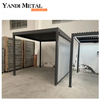 Pergola de protection solaire extérieure, contrôle du vent, toit métallique, abat-jour en aluminium