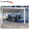 Persiennes électriques en aluminium avec pergola de toit de persiennes imperméables extérieures de terrasse télescopique de LED