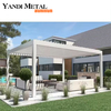 Pergola extérieure imperméable en aluminium de luxe moderne de haute qualité 2024 avec pergola de jardin légère