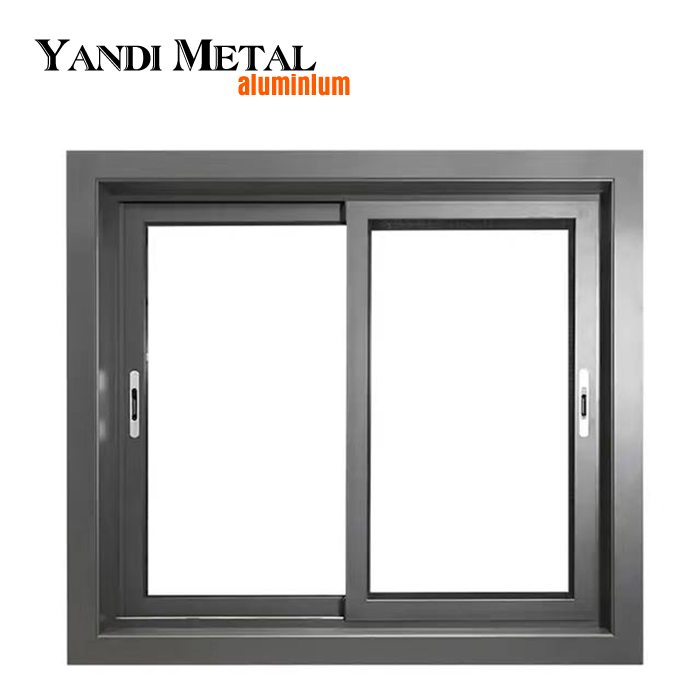 Yandi profilé en aluminium de haute qualité, fenêtre coulissante à double verre, fenêtre horizontale en verre