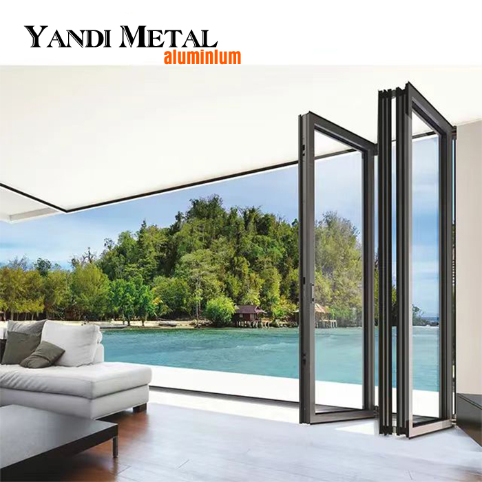 Yandi Système d'isolation thermique porte moustiquaire coulissante en aluminium double triple verre