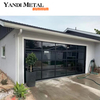 Porte de garage enroulée en aluminium et verre transparent, commande de moteur extérieur de villa