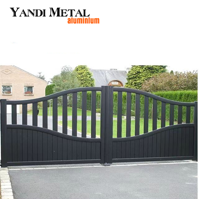 Clôtures et portes de jardin en aluminium de conception de porte en aluminium de peinture en poudre de vente chaude