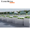 Peinture en poudre jardin petit arbre pot de fleurs en aluminium boîte de pot de fleurs en aluminium décorative extérieure personnalisée