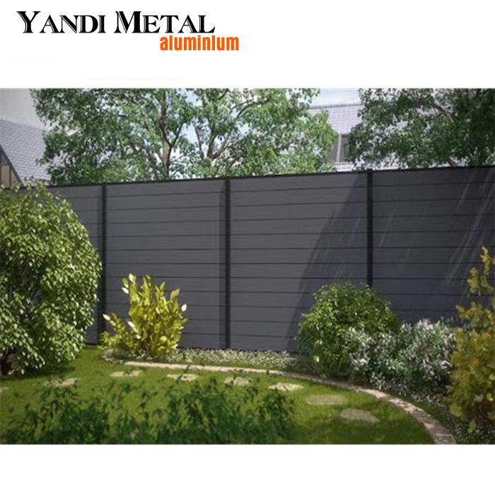 Clôture de jardin WPC, porte en treillis, Patio, panneau Wpc, clôture à lame en aluminium