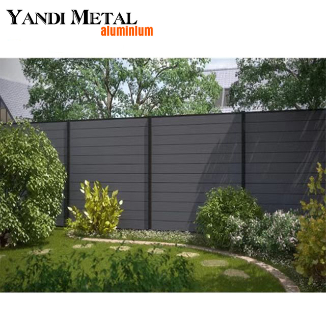 Clôture en aluminium en gros Clôture de sécurité de jardin Clôture de confidentialité de jardin Fabricant Yandi