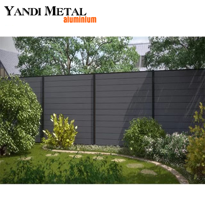 Clôture en aluminium en gros Clôture de sécurité de jardin Clôture de confidentialité de jardin Fabricant Yandi