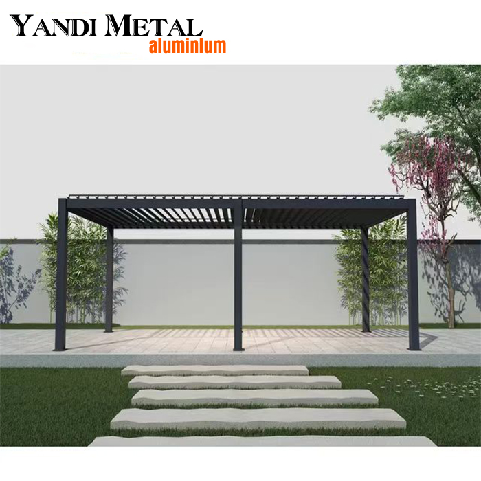 Vente chaude nouvelle pergola aluminium extérieur ombre volets chinois pergola toit volets étanche