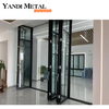 Patio panoramique extérieur personnalisé en usine, glissière à double pli et barrière pivotante en aluminium populaire