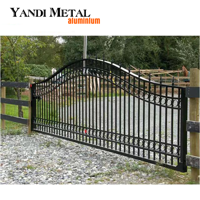 Panneau de clôture de porte en aluminium soudé, vente chaude, intimité, Villa, allée coulissante, porte familiale