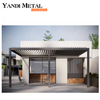 Toit à persiennes électriques rétractables en aluminium, éclairage étanche à intensité variable, système de pergola bioclimatique de luxe