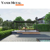 Pergola télescopique électrique en aluminium de taille personnalisable, pergola à toit pliant télescopique étanche pour l'extérieur