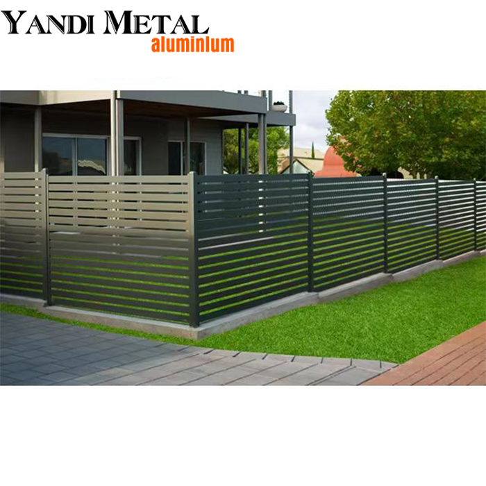 Clôture de jardin décorative en aluminium, clôture métallique de haute qualité, durable, fabrication personnalisée Yandi, offre spéciale