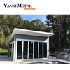 Porte pliante accordéon en aluminium à double vitrage extérieur porte patio pliante double en verre