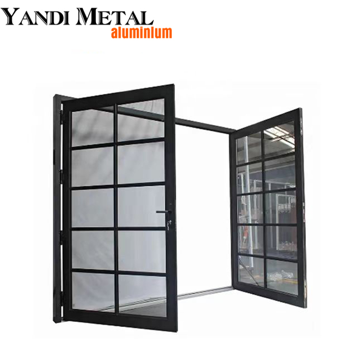 Conception simple Maison robuste belle entrée avant portes coulissantes en aluminium maison et extérieur