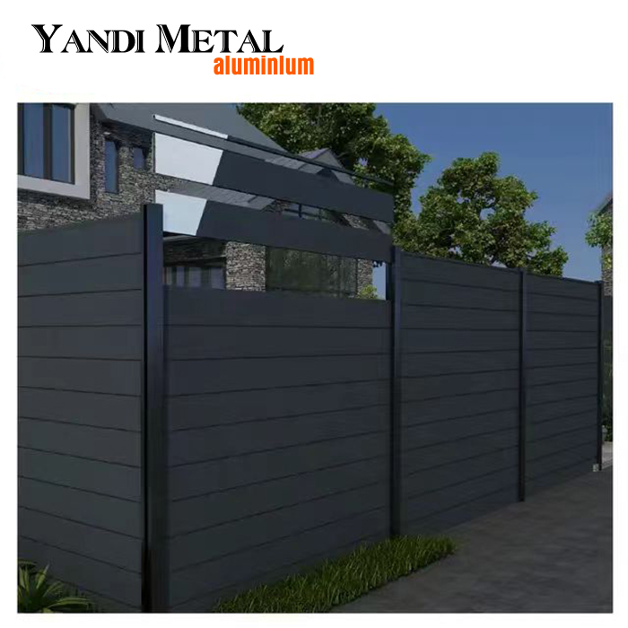 Piscine de jardin décorée de panneaux de clôture en aluminium composite Yandi