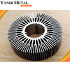 Dissipateur thermique en aluminium extrudé de type tournesol noir anodisé/radial, dissipateur thermique circulaire en aluminium