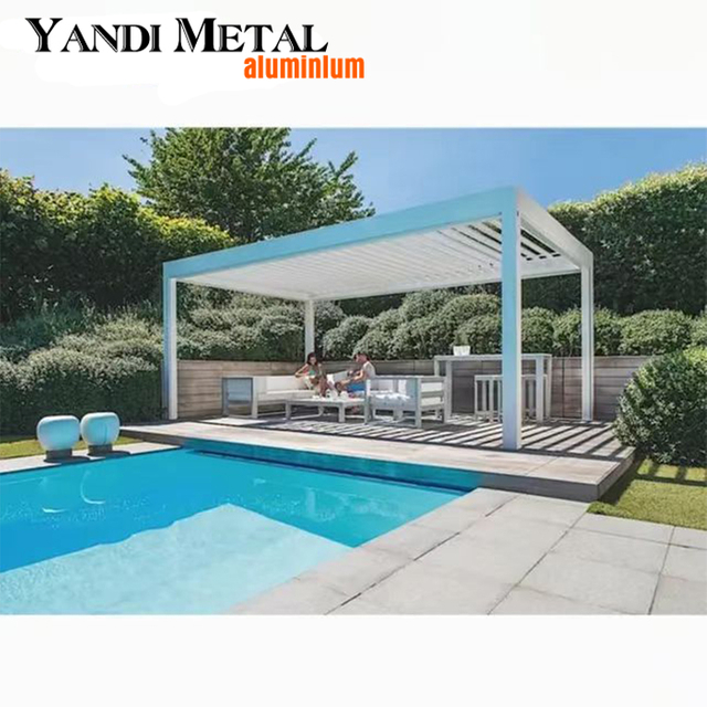 Nouvelle pergola à volet en aluminium légère pergola en aluminium télescopique de garage extérieur automatique