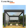 Gazebo bioclimatique réglable pour loisirs extérieurs, 4x6, toit à persiennes, pergola électrique en aluminium, pergola étanche en aluminium