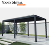 Parasol extérieur électrique pavillon en aluminium étanche jardin bâtiment électrique pergola en métal