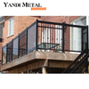 Garde-corps d'escalier en verre d'aluminium, pont ferroviaire de conception, garde-corps d'escalier extérieur en aluminium, conception de garde-corps d'escalier de maison extérieure en métal