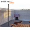 Panneaux de clôture en métal de jardin modernes Lattes de clôture en aluminium en option avec revêtement en poudre anodisé Panneaux de clôture en aluminium pour intimité