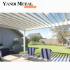 Pergola à persiennes en aluminium Kit de système de toit à persiennes étanche facile à assembler Gazébo extérieur Pergola en aluminium