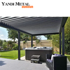 Pergola à persiennes en aluminium Kit de système de toit à persiennes étanche facile à assembler Gazébo extérieur Pergola en aluminium