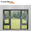 Cadre en aluminium personnalisé en gros double vitrage fenêtre pliante en verre métallique fenêtre à battants en aluminium